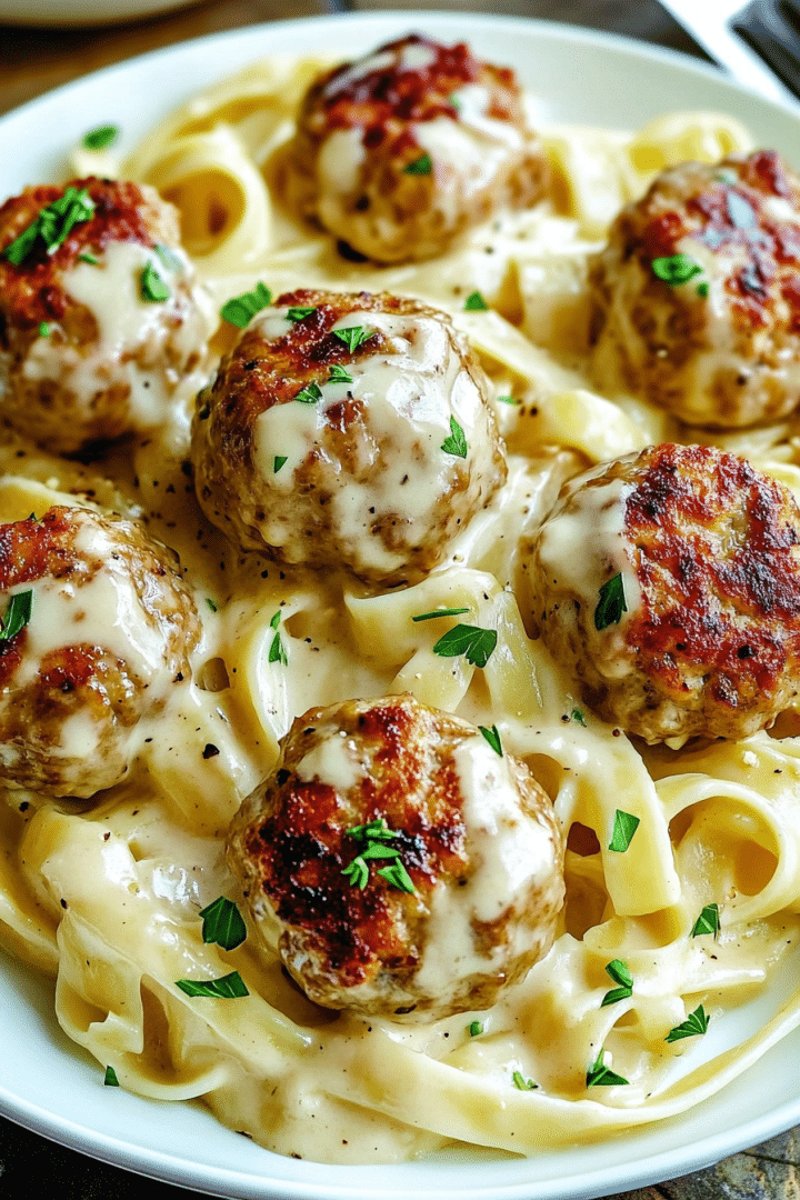 Alfredo Meatballs Recipe - The Absolute Foodie